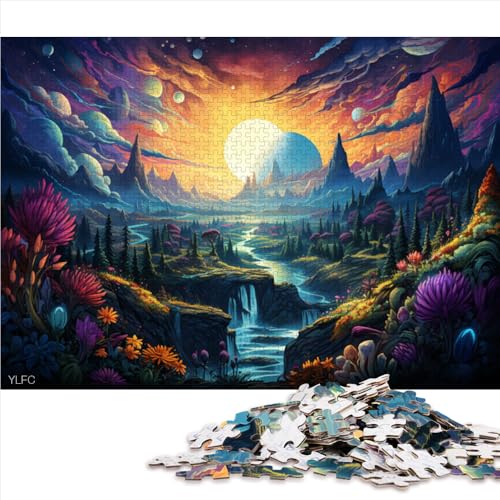 2000-teiliges Puzzle für Erwachsene und Kinder, Papierpuzzle „Fantasievoller, farbenfroher Nachthimmel“, für Teenager und Kinder, Geschenkideen. Größe: 70 x 100 cm von LZYANG