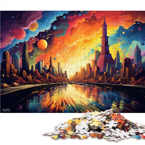 2000-teiliges Puzzle für Erwachsene und Kinder, farbenfrohes, psychedelisches Landschaftspuzzle aus Papier, für Erwachsene und Kinder ab 12 Jahren, tolles Geschenk für Erwachsene. Größe: 70 x 100 cm. von LZYANG