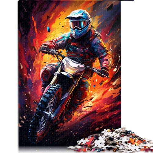 2000-teiliges Puzzle für Erwachsene und Kinder, voller Weltraum-Astronauten auf einem Motorrad, Papierpuzzle, für Erwachsene und Kinder, entspannende Puzzlespiele. Größe: 70 x 100 cm. von LZYANG