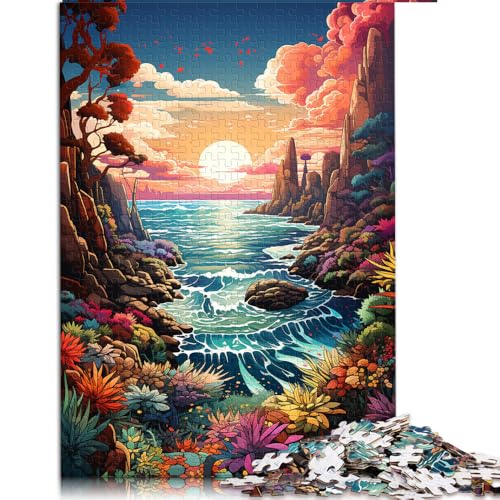 2000-teiliges Puzzlespiel, „Die farbenfrohe Psychedelia von Muro Beach“, Papierpuzzle, für Erwachsene und Kinder, Denkspiel als Spielzeug. Größe: 70 x 100 cm. von LZYANG