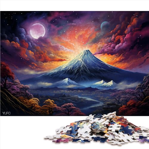 2000-teiliges Puzzlespiel, farbenfrohes Papierpuzzle mit dem Fuji-Mountain, für Erwachsene und Familien, Puzzle zum Stressabbau. Größe: 70 x 100 cm. von LZYANG