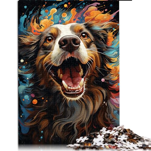 Lustiges Puzzle für Erwachsene mit 1000 Teilen, Papierpuzzle mit Hundemotiv zum Ausmalen, Geeignet für Kinder ab 12 Jahren, Geschenkspielzeug. Größe: 26 x 38 cm. von LZYANG