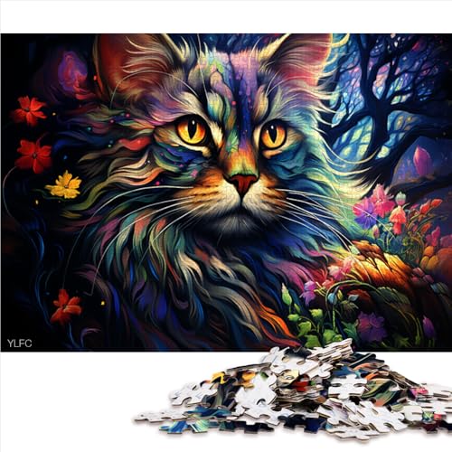 Lustiges Puzzle für Erwachsene mit 1000 Teilen, buntes Katzen-Papierpuzzle, für Erwachsene und Kinder, Spielspielzeug für Erwachsene. Größe: 26 x 38 cm von LZYANG