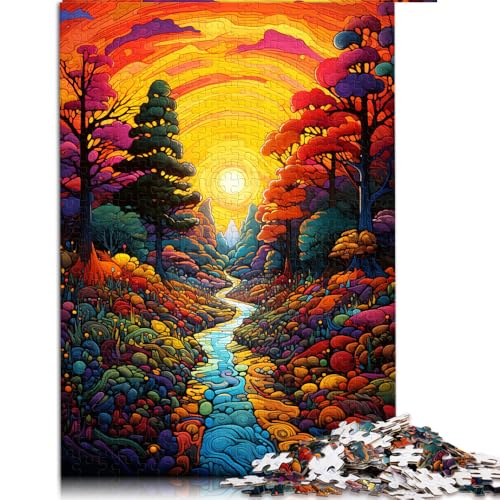 Lustiges Puzzle für Erwachsene mit 1000 Teilen, farbenfrohes, Papierpuzzle „Gelbe Backsteinstraße“, für Erwachsene und Kinder, Holzpuzzle für Familienspiele und als Heimdekoration. Größe: 50 x 75 cm. von LZYANG