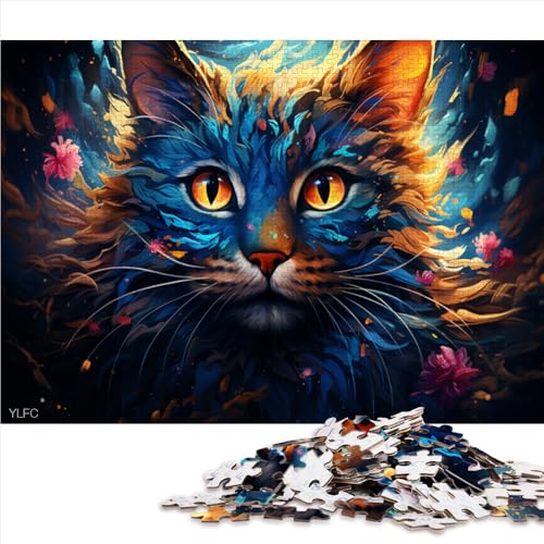 Puzzle 1000 Teile, Buntes Kätzchen-Kunstpapierpuzzle, Für Jugendliche und Erwachsene, Lernspiele für zu Hause, DIY-Spielzeug. Größe: 50 x 75 cm von LZYANG