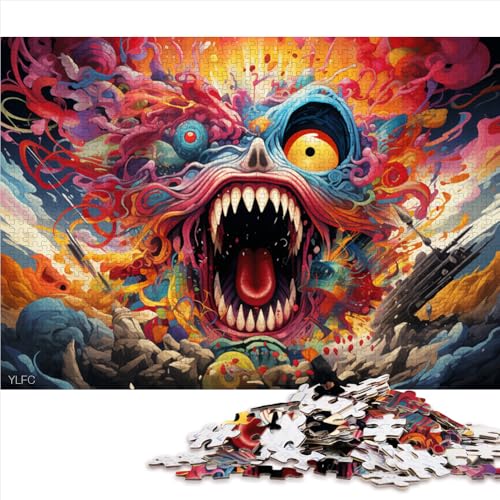 Puzzle 1000 Teile, Japanisches Farbmonster-Papierpuzzle, für Kinder ab 12 Jahren, tolles Geschenk für Erwachsene. Größe: 52 x 38 cm von LZYANG