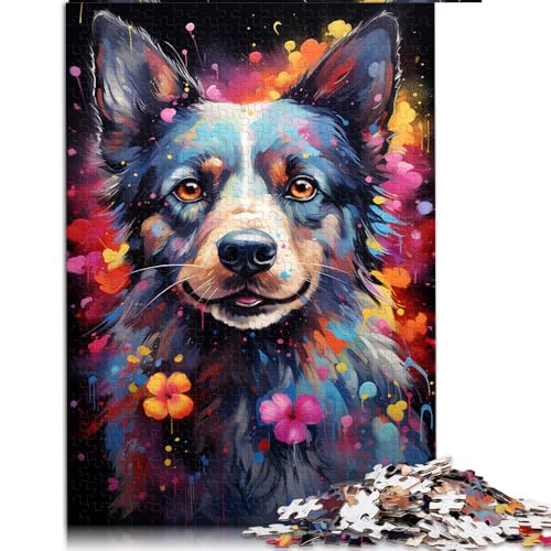 Puzzle 1000 Teile, Papierpuzzle mit Hundemotiv, zum Ausmalen, für Teenager und Kinder, Spielspielzeug, Größe: 26 x 38 cm von LZYANG