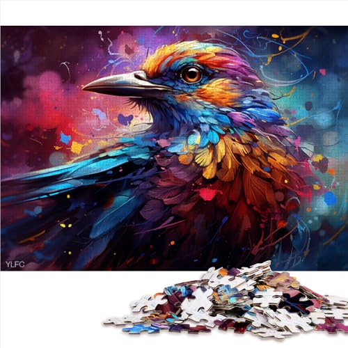 Puzzle 1000 Teile, buntes Papierpuzzle mit blauem Tierspatz, für Erwachsene und Kinder ab 12 Jahren, zur Heimdekoration, Größe: 50 x 75 cm von LZYANG