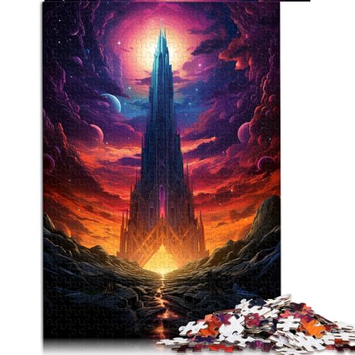 Puzzle 1000 Teile, farbenfrohes Fantasielandschafts-Papierpuzzle, geeignet für Erwachsene und Kinder ab 12 Jahren, Puzzlespielzeug zur Heimdekoration. Größe: 50 x 75 cm. von LZYANG