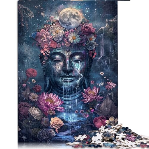 Puzzle 1000 Teile für Erwachsene, Buddha-Papierpuzzle, für Erwachsene und Kinder ab 12 Jahren, Entspannende Puzzlespiele. Größe: 50 x 75 cm von LZYANG