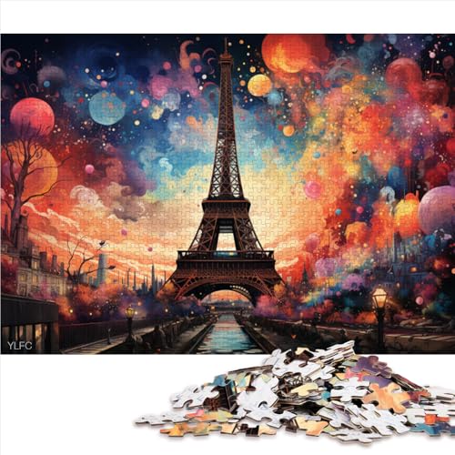 Puzzle 1000 Teile für Erwachsene, Das volle Pariser Traumland, Papierpuzzle, Erwachsene und Kinder, anspruchsvolles Spielzeug. Größe: 26 x 38 cm. von LZYANG