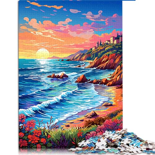 Puzzle 1000 Teile für Erwachsene, Die volle Psychedelia von Rocapina Beach, Papierpuzzle, für Erwachsene und Kinder ab 12 Jahren, Lernspiel. Größe: 50 x 75 cm. von LZYANG