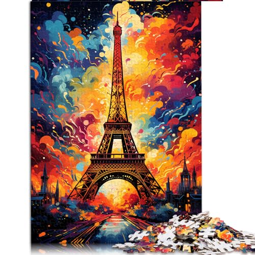 Puzzle 1000 Teile für Erwachsene, Eiffelturm nach dem Regen, Papierpuzzle, für Erwachsene und Kinder ab 12 Jahren, Lernspiel und Herausforderungsspielzeug. Größe: 50 x 75 cm. von LZYANG