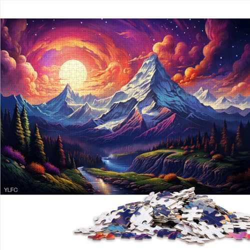 Puzzle 1000 Teile für Erwachsene, Fantasie-Berglandschaft, Papierpuzzle, Geeignet für Erwachsene und Kinder über 12 Jahre, Denkspiel, Größe: 50 x 75 cm von LZYANG