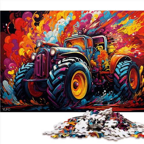 Puzzle 1000 Teile für Erwachsene, Fantasievolles buntes Traktor-Papierpuzzle, Geeignet für Erwachsene und Kinder über 12 Jahre, Als Geschenk für Erwachsene。Größe: 50 x 75 cm von LZYANG