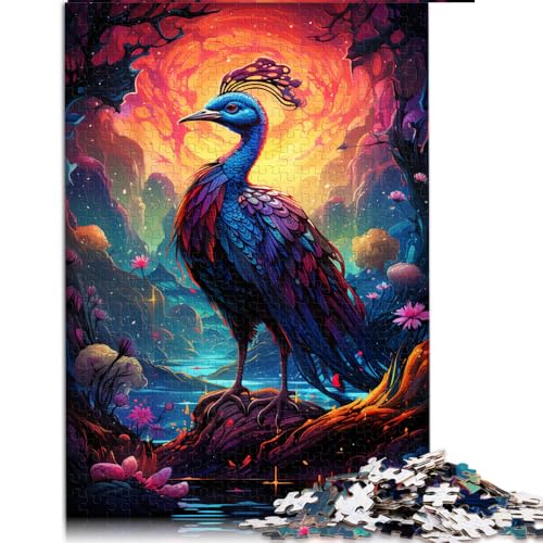 Puzzle 1000 Teile für Erwachsene, Papierpuzzle „Bunter Pfau malen“, Puzzle für 12-Jährige, tolles Geschenk für Erwachsene. Größe: 50 x 75 cm. von LZYANG