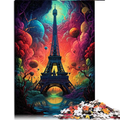 Puzzle 1000 Teile für Erwachsene, Papierpuzzle „Frankreich, Eiffelturm“, für Erwachsene und Kinder, tolle Geschenke zu Weihnachten. Größe: 50 x 75 cm von LZYANG