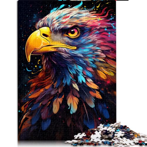 Puzzle 1000 Teile für Erwachsene, Papierpuzzle mit Adler-Malerei, für Erwachsene und Kinder, Spielspielzeug für Erwachsene, Familienpuzzle, Geschenk, Größe: 26 x 38 cm von LZYANG