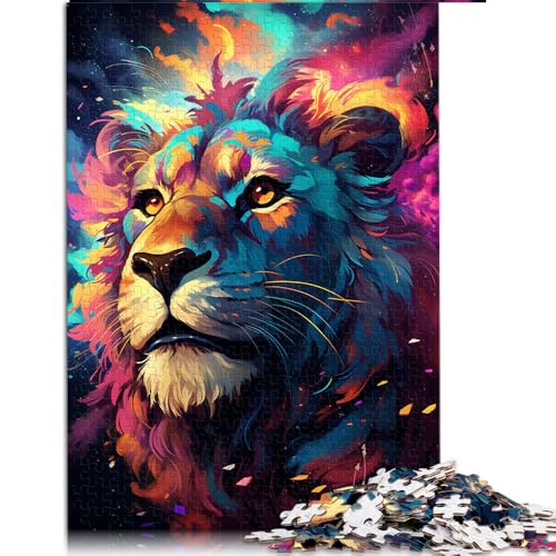 Puzzle 1000 Teile für Erwachsene, Papierpuzzle mit Löwenmotiv zum Ausmalen, für Erwachsene und Kinder, tolles Geschenk für Erwachsene. Größe: 26 x 38 cm von LZYANG