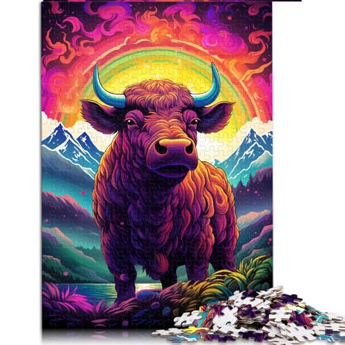 Puzzle 1000 Teile für Erwachsene, Symphony Cow-Papierpuzzle, Geschenk für Erwachsene, Holzpuzzle für Familienspiele und Heimdekoration. Größe: 26 x 38 cm von LZYANG