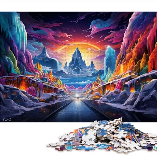 Puzzle 1000 Teile für Erwachsene, farbenfrohes, schönes Stadt-Papierpuzzle, geeignet für Erwachsene und Jugendliche ab 12 Jahren, Denkspiel als Spielzeug. Größe: 50 x 75 cm. von LZYANG