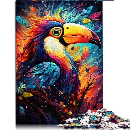 Puzzle 1000 Teile für Erwachsene, farbenfrohes Tukan-Papierpuzzle, für Erwachsene und Kinder ab 12 Jahren, Spielzeug als Lerngeschenk. Größe: 52 x 38 cm. von LZYANG