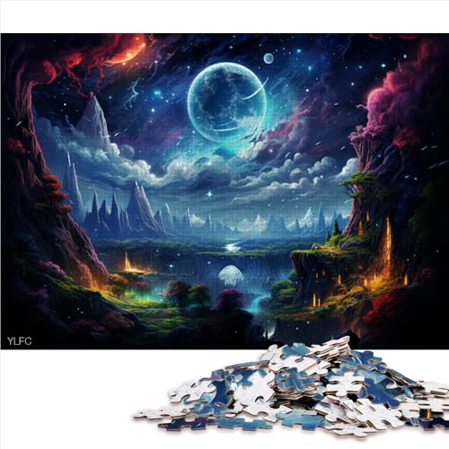 Puzzle 1000 Teile für Erwachsene, psychedelische Nacht, Papierpuzzle, für Erwachsene und Familien, tolles Geschenk für Erwachsene. Größe: 50 x 75 cm von LZYANG