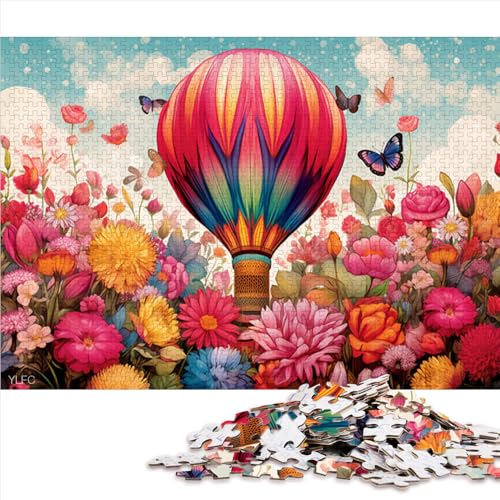 Puzzle 1000 Teile für Erwachsene, viele Heißluftballons fliegen am Himmel, Papierpuzzle, Geeignet für Erwachsene und Kinder ab 12 Jahren, Anspruchsvolles Spielpuzzle, Größe: 50 x 75 cm von LZYANG