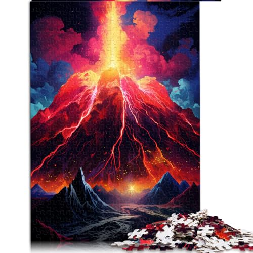 Puzzle 1000 für Erwachsene, Der psychedelische Vulkan ist ausgebrochen, Papierpuzzle, für Erwachsene und Kinder ab 12 Jahren, Lernspielzeug, Familienspiele. Größe: 50 x 75 cm. von LZYANG