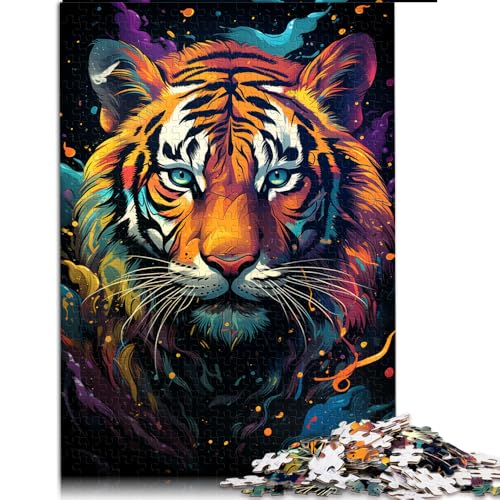 Puzzle 1000 für Erwachsene, Gemälde eines Wilden, bunten Löwen, Papierpuzzle, Geeignet für Erwachsene und Kinder ab 12 Jahren, Tolles Geschenk für Erwachsene. Größe: 26 x 38 cm. von LZYANG