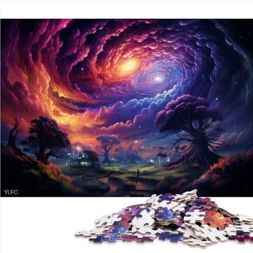 Puzzle 1000 für Erwachsene, buntes Tornado-Papierpuzzle, für Erwachsene und Kinder ab 12 Jahren, entspannende Puzzlespiele. Größe: 52 x 38 cm. von LZYANG