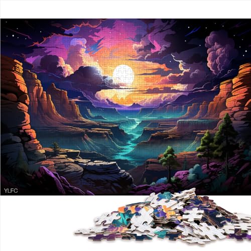 Puzzle 1000 für Erwachsene, farbenfrohes Grand Canyon-Papierpuzzle, für Erwachsene und Kinder ab 12 Jahren, Holzpuzzle als Familienspiel und Heimdekoration. Größe: 50 x 75 cm von LZYANG