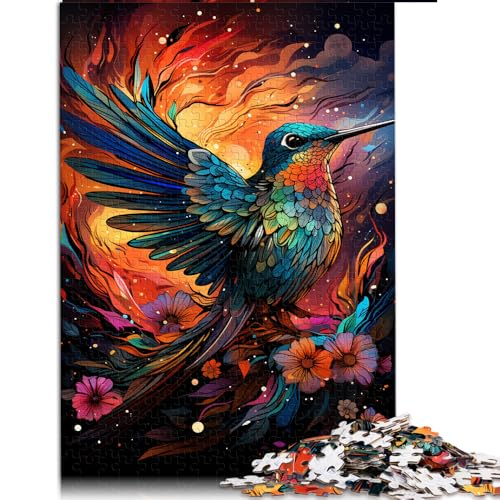 Puzzle 1000 für Erwachsene, voller Kolibris im Sternenhimmel, Papierpuzzle, für Teenager und Kinder, anspruchsvolles Spiel. Größe: 52 x 38 cm. von LZYANG