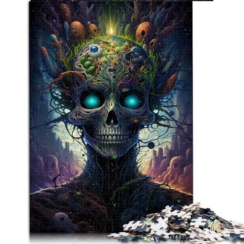 Puzzle 2000 Stück für Erwachsene, farbenfrohes Papierpuzzle mit Fantasy-Totenkopf-Hexe, für Erwachsene und Kinder ab 12 Jahren, Geschenkideen, Größe: 70 x 100 cm von LZYANG