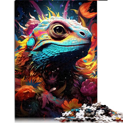 Puzzle 2000 Teile, Buntes Eidechsen-Papierpuzzle, Geeignet für Erwachsene und Kinder ab 12 Jahren, Lernspiele. Größe: 70 x 100 cm von LZYANG