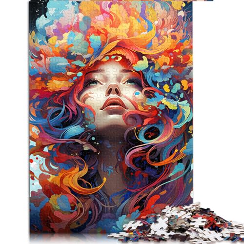 Puzzle 2000 Teile, Papierpuzzle „Color Art Girl“, für Erwachsene und Kinder ab 12 Jahren, anspruchsvolles Spiel. Größe: 70 x 100 cm. von LZYANG