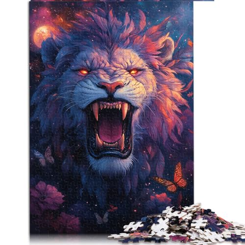 Puzzle 2000 Teile, Wilder Löwenkopf, Papierpuzzle, für Erwachsene und Kinder ab 12 Jahren, Denksportspiel. Größe: 70 x 100 cm. von LZYANG