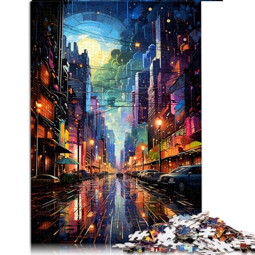 Puzzle 2000 Teile für Erwachsene, „Die Stadt nach dem Regen“, Papierpuzzle, für Erwachsene und Kinder ab 12 Jahren, Denkspiel, Spielzeug. Größe: 70 x 100 cm. von LZYANG