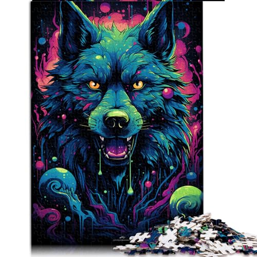 Puzzle 2000 Teile für Erwachsene, Bunter böser Hund aus der Zukunft, Papierpuzzle für Erwachsene und Kinder, Denkspiel, Größe: 70 x 100 cm von LZYANG