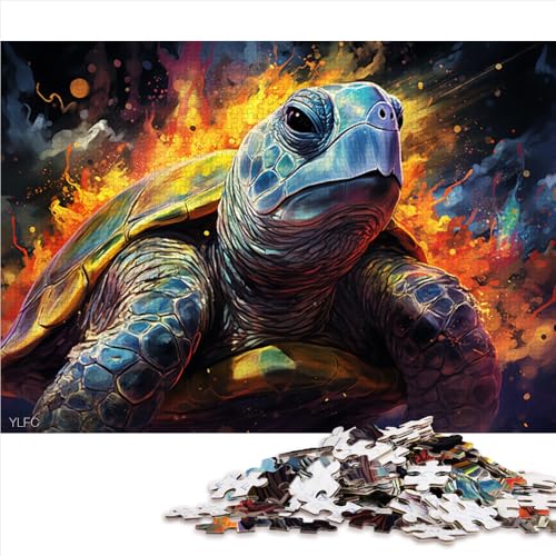 Puzzle 2000 Teile für Erwachsene, Buntes Feuerschildkröten-Papierpuzzle, für Erwachsene und Kinder, Lernspiel für Erwachsene und Kinder. Größe: 70 x 100 cm von LZYANG