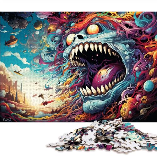 Puzzle 2000 Teile für Erwachsene, Fantasy-Teufel-Papierpuzzle, für Erwachsene und Kinder ab 12 Jahren, anspruchsvolles Spielgeschenk. Größe: 70 x 100 cm von LZYANG