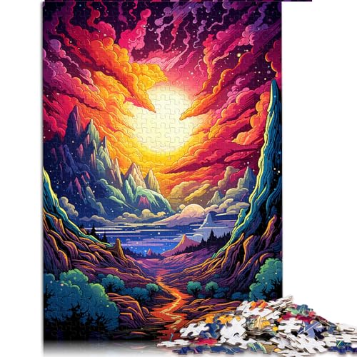 Puzzle 2000 Teile für Erwachsene, Papierpuzzle „Fantasievolle, farbenfrohe Landschaft“, für Erwachsene und Kinder, als Geschenk für die ganze Familie und die。Größe: 70 x 100 cm von LZYANG