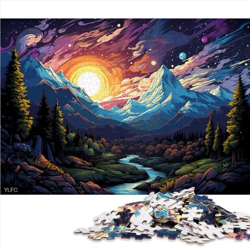 Puzzle 2000 Teile für Erwachsene, Papierpuzzle „Fantasievolle, wunderschöne Landschaft“, für Erwachsene und Kinder ab 12 Jahren, tolles Geschenk für Erwachsene, Größe: 70 x 100 cm von LZYANG