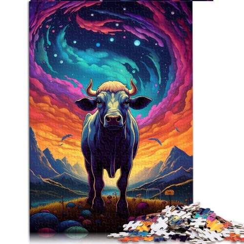 Puzzle 2000 Teile für Erwachsene, Symphony Cow-Papierpuzzle, für Erwachsene und die Familie, luxuriöses, farbenfrohes Puzzlegeschenk. Größe: 70 x 100 cm von LZYANG