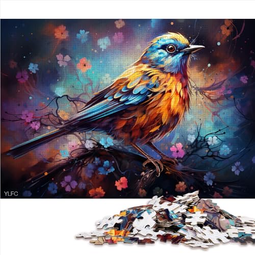 Puzzle 2000 Teile für Erwachsene, buntes Papierpuzzle mit blauem Tierspatz, für Erwachsene und Kinder ab 12 Jahren, Denksport-Puzzle, Größe: 70 x 100 cm von LZYANG