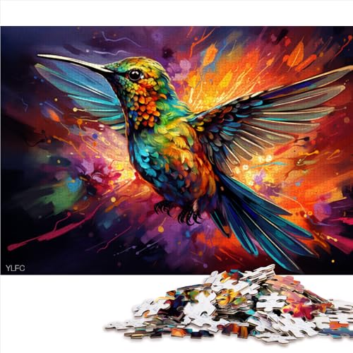 Puzzle 2000 Teile für Erwachsene, farbenfrohe Kunst zum Malen von Kolibris, Papierpuzzle, geeignet für Kinder ab 12 Jahren, Unterhaltung. Größe: 70 x 100 cm von LZYANG