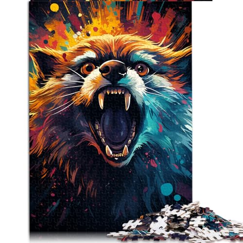 Puzzle 2000 Teile für Erwachsene, farbenfrohes Fantasy-Waschbär-Magie-Papierpuzzle, Geschenke für Erwachsene, Geschenke für Erwachsene. Größe: 70 x 100 cm von LZYANG