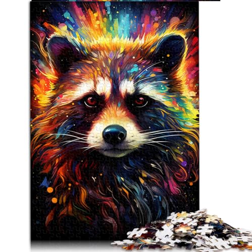 Puzzle 2000 Teile für Erwachsene, farbenfrohes Fantasy-Waschbär-Magie-Papierpuzzle, für Erwachsene und Kinder ab 12 Jahren, Lernspielzeug, Größe: 70 x 100 cm von LZYANG