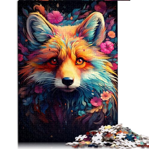 Puzzle 2000 Teile für Erwachsene, farbenfrohes psychedelisches Fuchstier-Papierpuzzle für Erwachsene und Kinder, Puzzlespielzeug zur Heimdekoration. Größe: 70 x 100 cm von LZYANG