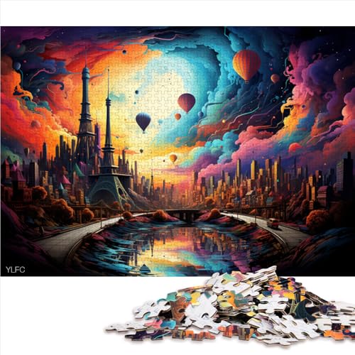 Puzzle-Geschenk für Erwachsene mit 1000 Teilen, Fantasie-Papierpuzzle mit farbenfroher Landschaft, für Erwachsene und Kinder ab 12 Jahren, schwierig und herausfordernd. Größe: 26 x 38 cm von LZYANG